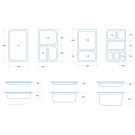 Maxima - Conteneur Gastronorm - 1/2 GN - Profondeur 10cm - Polycarbonate