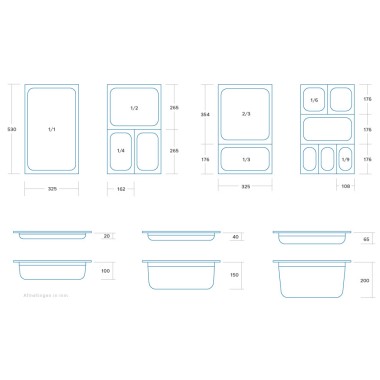 Maxima - Bac gastronorme - GN 1/4 - Profondeur de 10 cm - Polycarbonate
