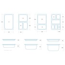 Maxima - Bac gastronorme - GN 1/4 - Profondeur de 10 cm - Polycarbonate