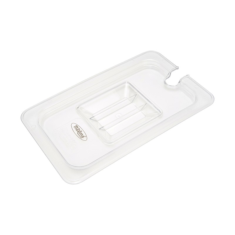 Maxima - Couvercle Gastronorm - 1/4 GN - Polycarbonate - avec enfoncement