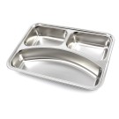 Maxima - Assiette - 3 compartiments - Acier inoxydable - Compatible lave-vaisselle