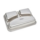Maxima - Assiette - 3 compartiments - Acier inoxydable - Compatible lave-vaisselle