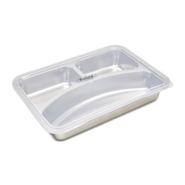 Maxima - Couvercle pour assiette à 3 compartiments - Plastique - Compatible lave-vaisselle