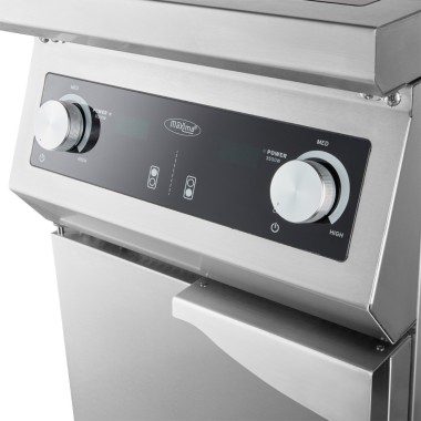 Maxima - Cuisinière - 2 brûleurs - Induction - Profondeur de 70 cm - avec support