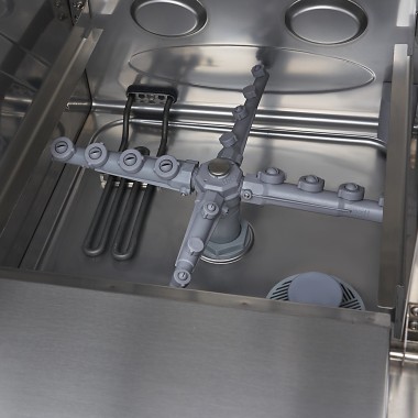 Maxima - Lave-vaisselle encastrable - 40 x 40 cm - avec vidange, distributeur de liquide de rinçage et pompe à savon - Afficha