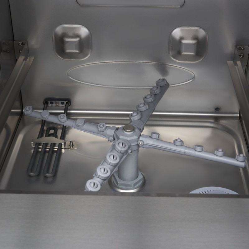 Maxima - Lave-vaisselle encastrable - 50 x 50cm - avec vidange, distributeur de liquide de rinçage et de savon - écran digital