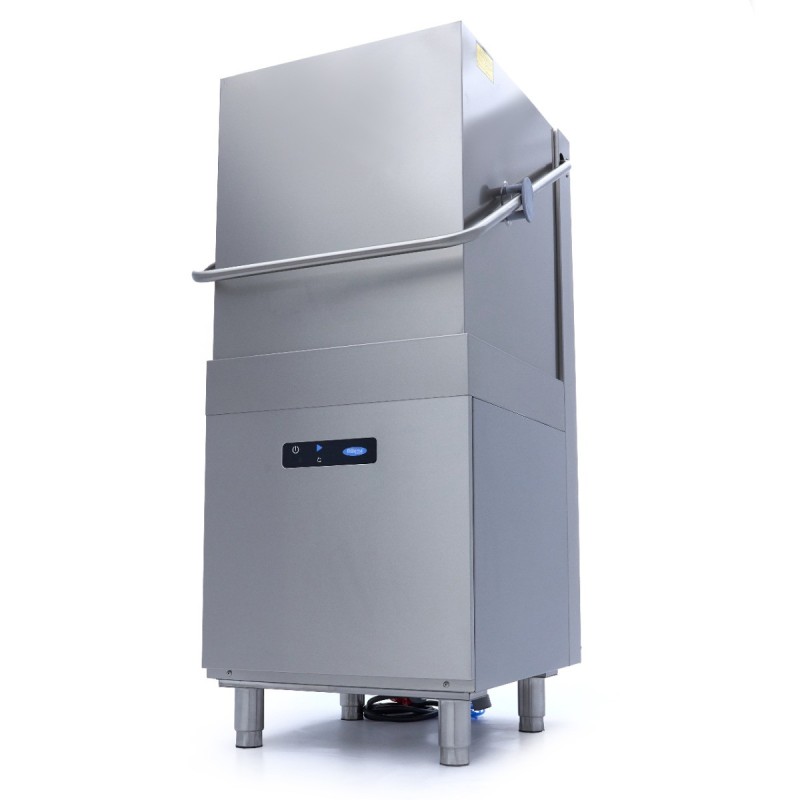 Maxima - Lave-vaisselle à convoyeur - 50 x 50 cm - Avec doseur de liquide de rinçage et de savon - Écran numérique - 400V