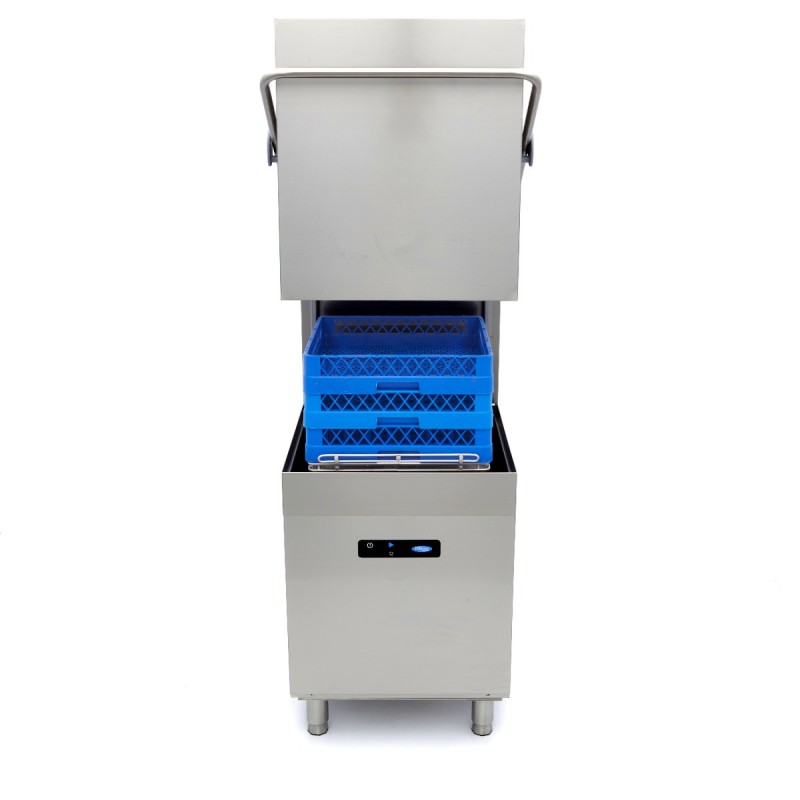 Maxima - Lave-vaisselle à convoyeur - 50 x 50 cm - Avec doseur de liquide de rinçage et de savon - Écran numérique - 400V