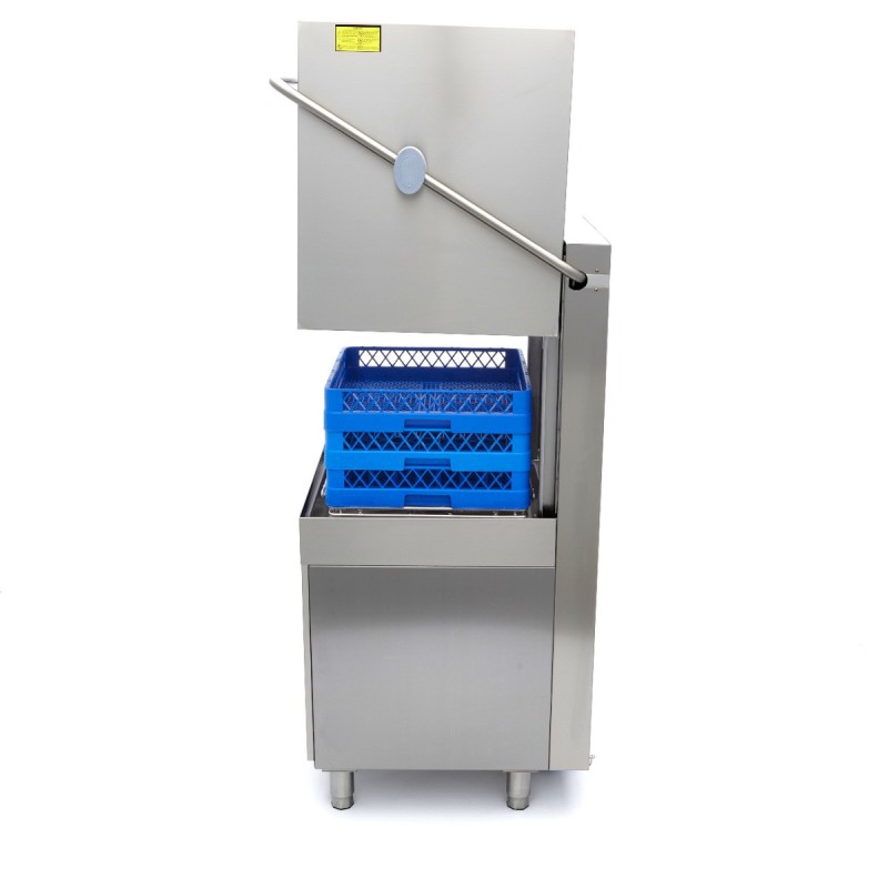 Maxima - Lave-vaisselle à convoyeur - 50 x 50 cm - Avec doseur de liquide de rinçage et de savon - Écran numérique - 400V