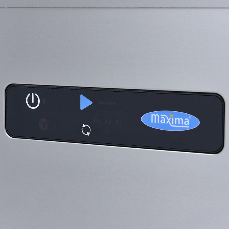 Maxima - Lave-vaisselle à convoyeur - 50 x 50 cm - Avec doseur de liquide de rinçage et de savon - Écran numérique - 400V