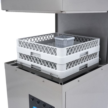 Maxima - Lave-vaisselle à avancement automatique - 50x50cm - Avec pompes de vidange, de rinçage et de savon - 400V