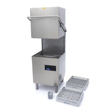Maxima - Lave-vaisselle à avancement automatique - 50x50cm - Avec pompes de vidange, de rinçage et de savon - 400V