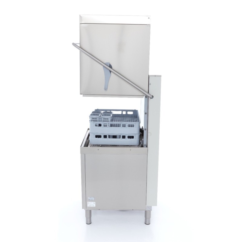 Maxima - Lave-vaisselle à convoyeur - 50x60cm - Avec pompe de rinçage et de savon - 400V
