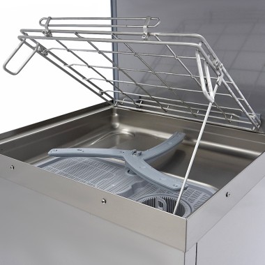 Maxima - Lave-vaisselle à convoyeur - 50x60cm - Avec pompe de rinçage et de savon - 400V