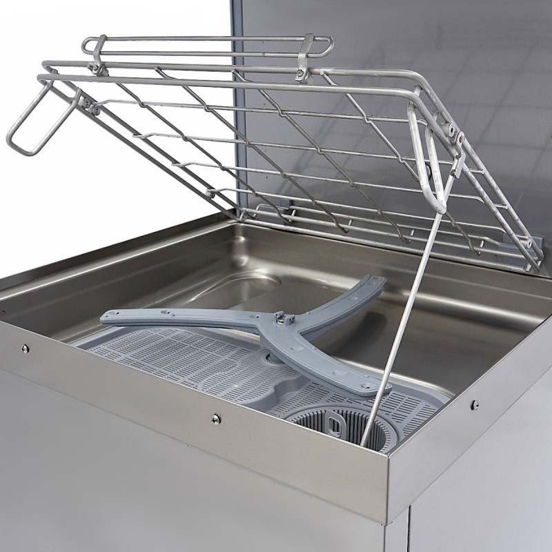 Maxima - Lave-vaisselle à convoyeur - 50x60cm - Avec pompe de rinçage et de savon - 400V