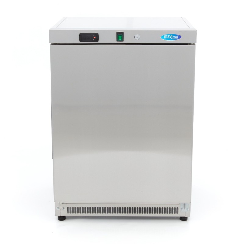 Maxima - Congélateur - 200L - 2 étagères fixes - Acier inoxydable