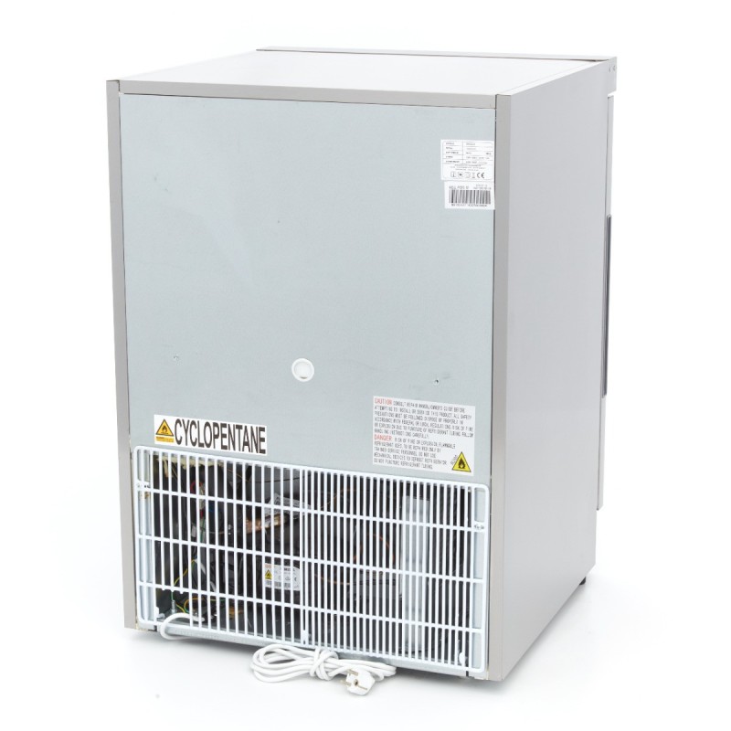 Maxima - Congélateur - 200L - 2 étagères fixes - Acier inoxydable