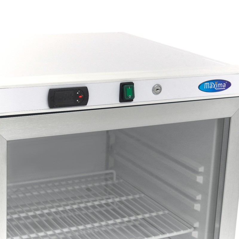 Maxima - Réfrigérateur - 200L - Blanc - avec Porte en Verre