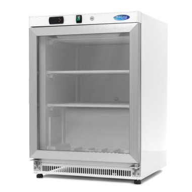 Maxima - Congélateur - 200L - Blanc - avec Porte en Verre