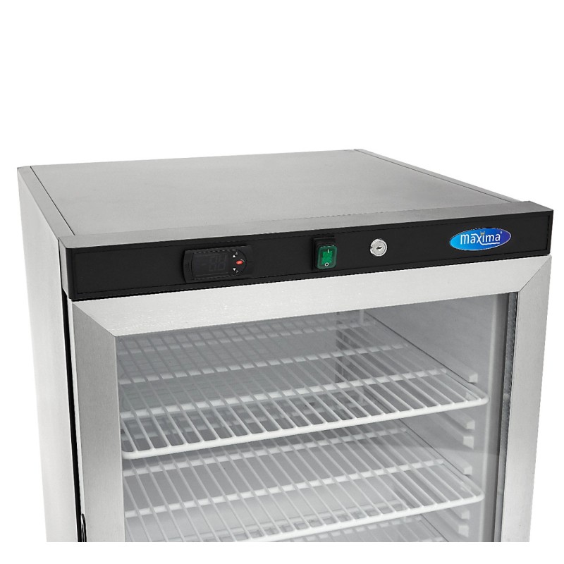 Maxima - Réfrigérateur - 200L - Noir - avec Porte en Verre