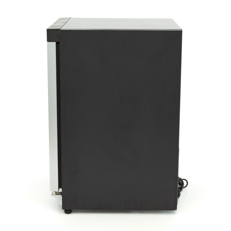 Maxima - Congélateur - 200L - Noir - avec Porte en Verre