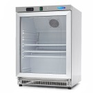 Maxima - Réfrigérateur - 200L - Acier inoxydable - avec porte en verre