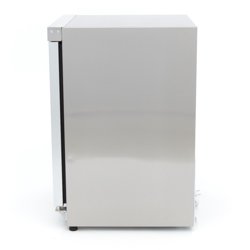 Maxima - Réfrigérateur - 200L - Acier inoxydable - avec porte en verre