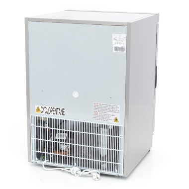Maxima - Réfrigérateur - 200L - Acier inoxydable - avec porte en verre