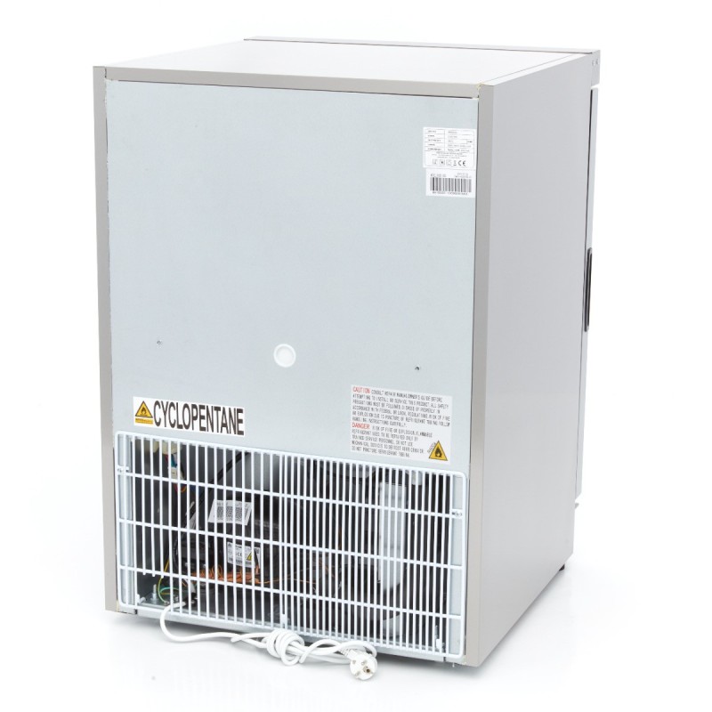 Maxima - Réfrigérateur - 200L - Acier inoxydable - avec porte en verre
