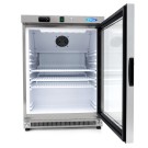 Maxima - Réfrigérateur - 200L - Acier inoxydable - avec porte en verre