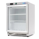 Maxima - Congélateur - 200 L - en acier inoxydable - avec porte en verre