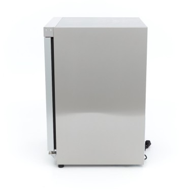 Maxima - Congélateur - 200 L - en acier inoxydable - avec porte en verre