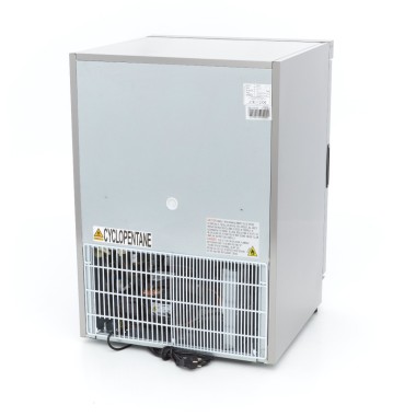 Maxima - Congélateur - 200 L - en acier inoxydable - avec porte en verre