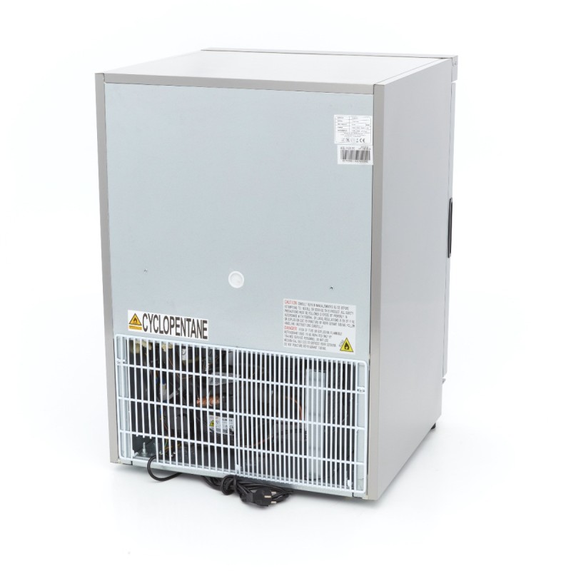 Maxima - Congélateur - 200 L - en acier inoxydable - avec porte en verre