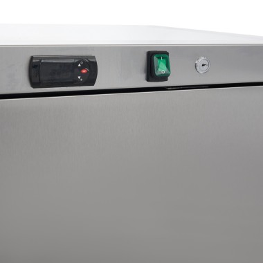 Maxima - Réfrigérateur - 400L - 4 étagères ajustables - Acier inoxydable