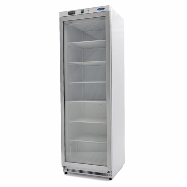 Maxima - Congélateur - 400L - Blanc - avec Porte en Verre