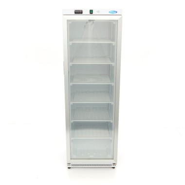Maxima - Congélateur - 400L - Blanc - avec Porte en Verre