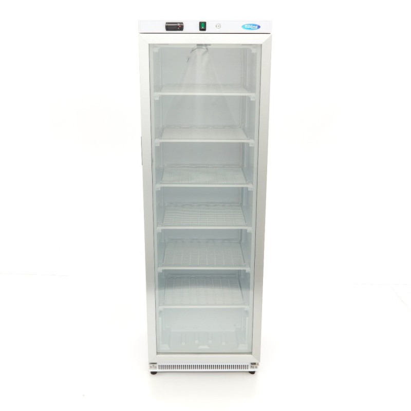 Maxima - Congélateur - 400L - Blanc - avec Porte en Verre
