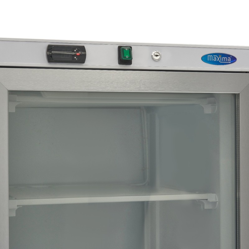 Maxima - Congélateur - 400L - Blanc - avec Porte en Verre