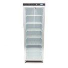 Maxima - Congélateur - 400L - Noir - avec porte en verre