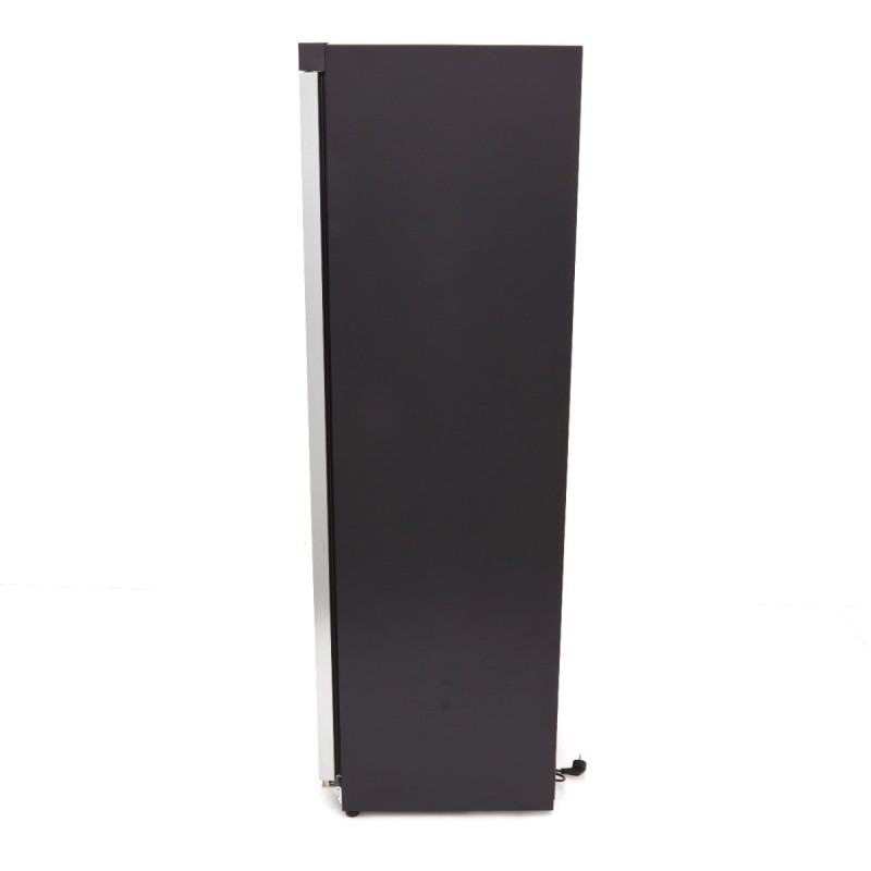 Maxima - Congélateur - 400L - Noir - avec porte en verre