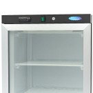 Maxima - Congélateur - 400L - Noir - avec porte en verre