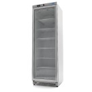 Maxima - Congélateur - 400L - en acier inoxydable - avec porte en verre