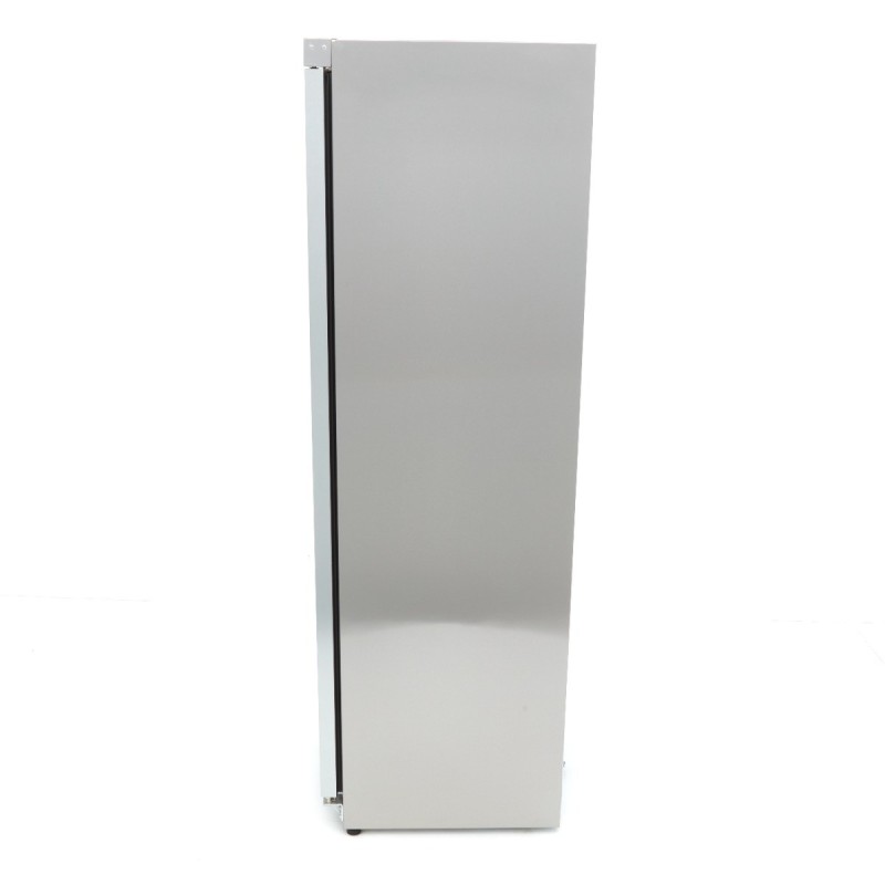 Maxima - Congélateur - 400L - en acier inoxydable - avec porte en verre