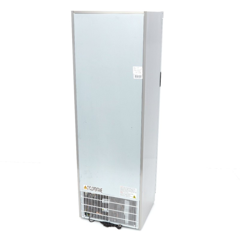 Maxima - Congélateur - 400L - en acier inoxydable - avec porte en verre