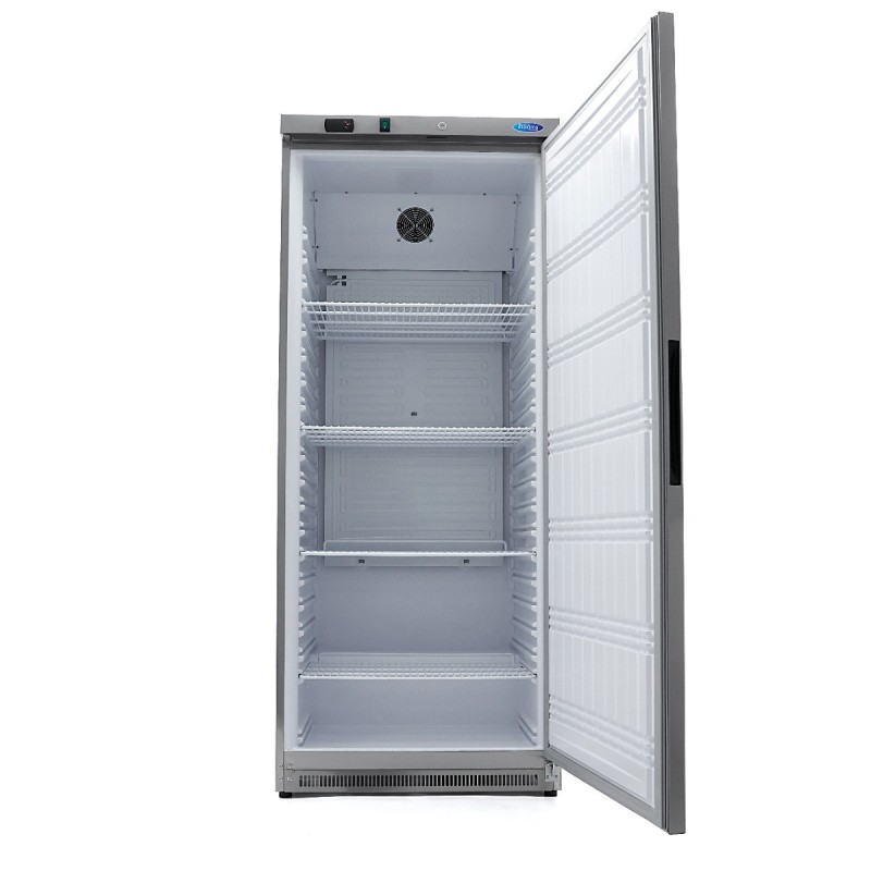 Maxima - Réfrigérateur - 600L - 4 étagères ajustables - Acier inoxydable