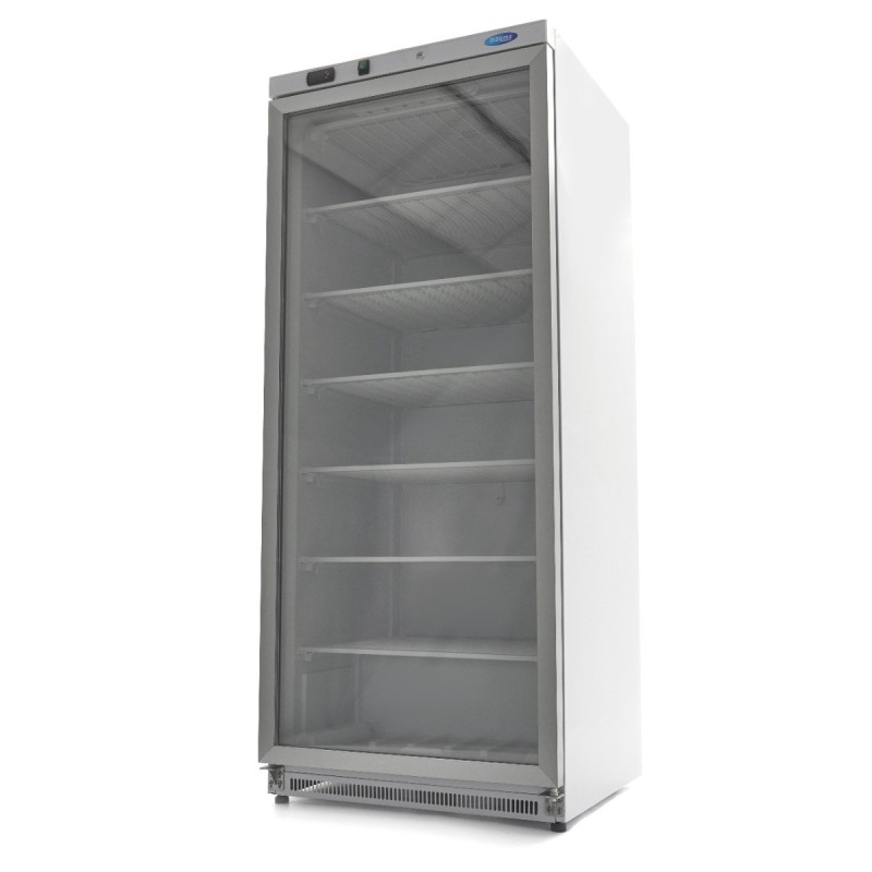 Maxima - Congélateur - 600L - Blanc - avec Porte en Verre