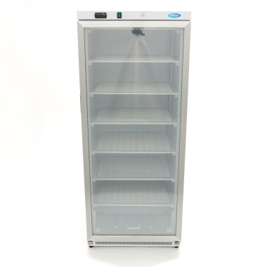 Maxima - Congélateur - 600L - Blanc - avec Porte en Verre