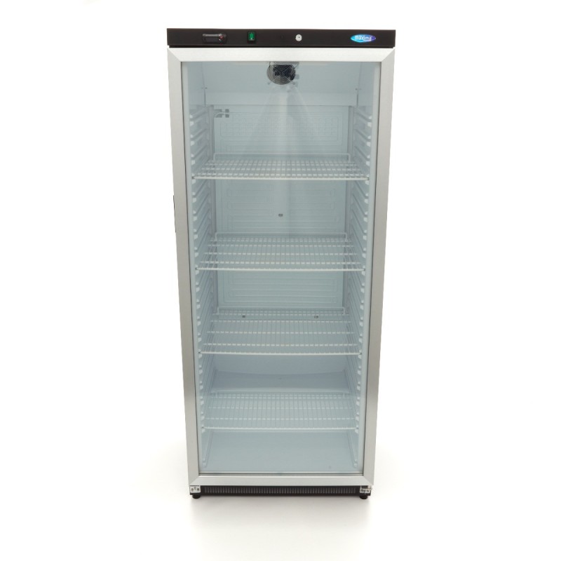 Maxima - Réfrigérateur - 600L - Noir - avec Porte en Verre