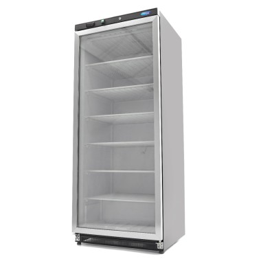 Maxima - Congélateur - 600L - Noir - avec Porte en Verre